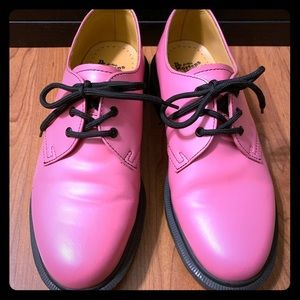 Bright pink low cut Dr. Martens
